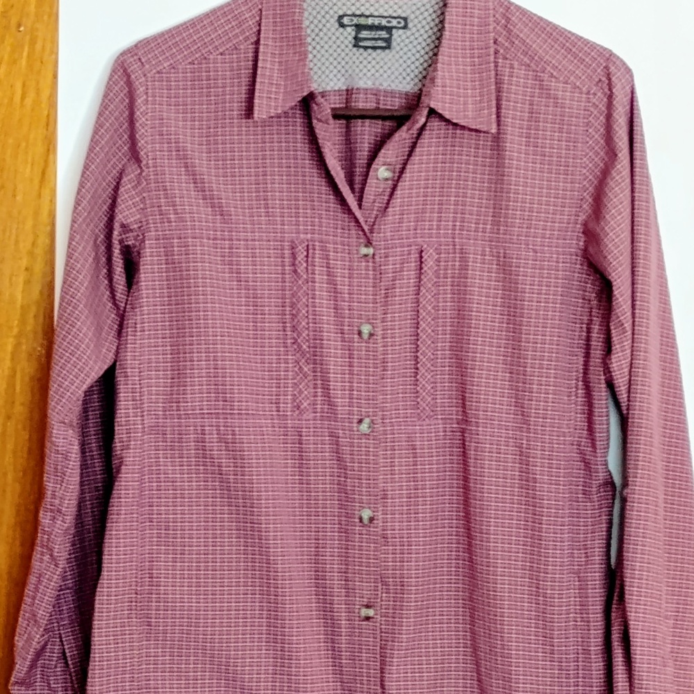 Ex Officio Womens Large Button-Down Collared Long-Sleeved Shirt